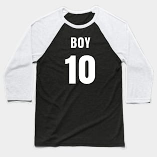 BOY NUMBER 10 FRONT-PRINT Baseball T-Shirt